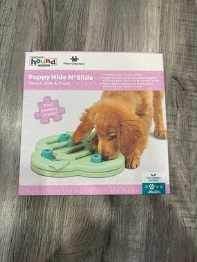 Outward Hound Mint Green Puppy Hide N' Slide Treat Puzzle
